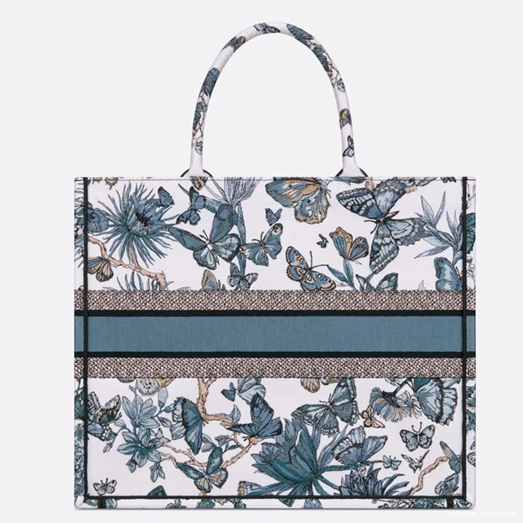 Cheap White Jouy Blue Dior de Toile Tote Mexico Canvas Motif Book 0723 Luxury
